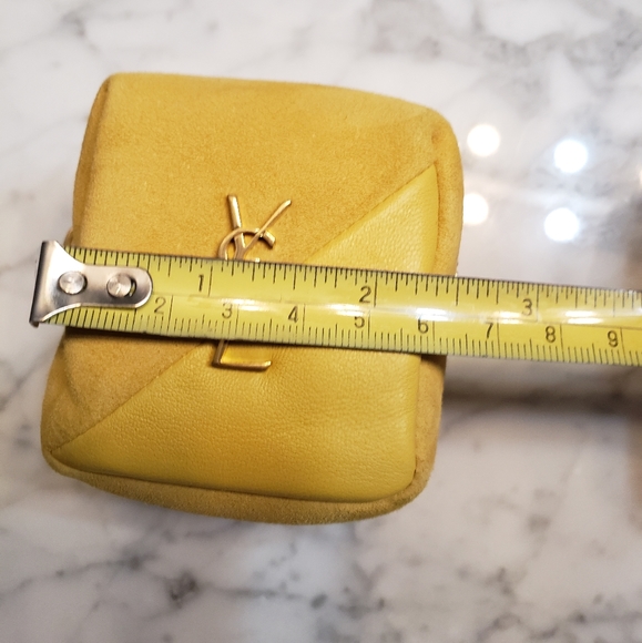 Saint Laurent Cube Molly Suede YSL Keyring/Coin pouch - Picture 5 of 11